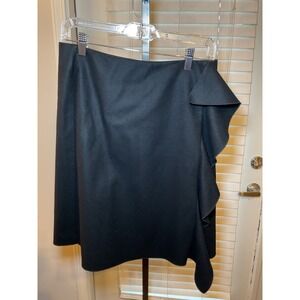 United Colors of Benetton Ruffle Skirt Black Lined Career Party‎